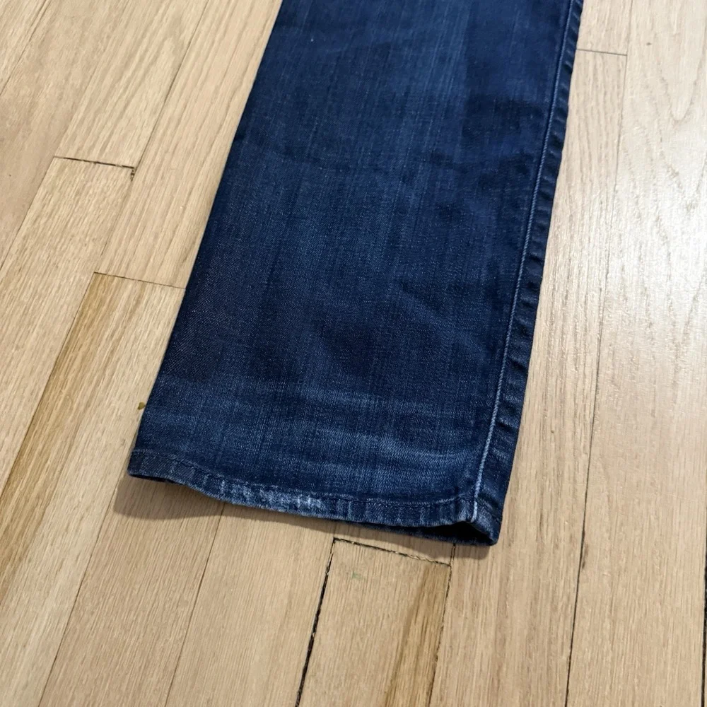 Paige Jeans Mens 34 (Fits 33x31) Slimmy Blue Dark Wash Stretch Denim USA Made